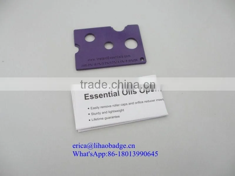 Top quality Cheapest rectangle shaped bottle opener for essential oil