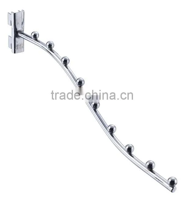 K75 Popular hanging chrome metal slot channel waterfall display hook