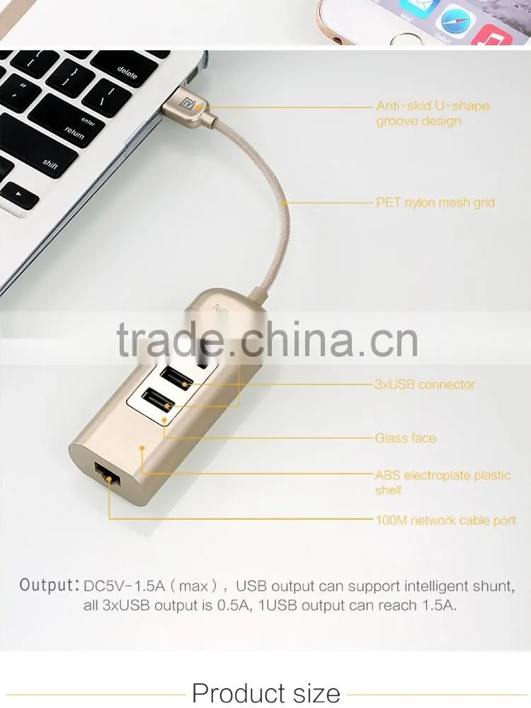 REMAX CATI 3USB 1LAN HUB