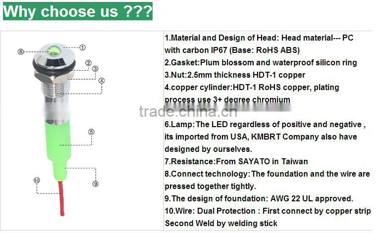 Hot sale bulb pilot tower electrical lamp led motorcycle turn signal light (factory selling)