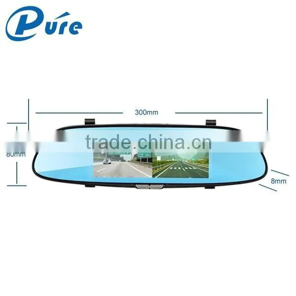 Driver Car Video DVR Recorder 6.5 Inch LCD FHD 1080P G-Sensor Video Camera Recorder Dual Lens Car Recorder