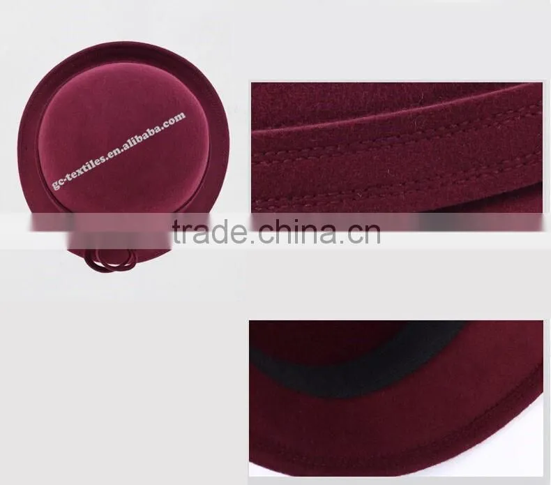 new hot product for 2014 fashion women promotional party felt hat wide brim bowknot