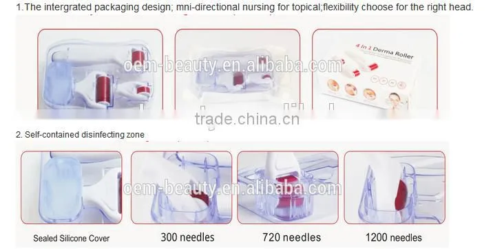 demaroller kits 4 in 1 derma roller titanium body roller for skin care