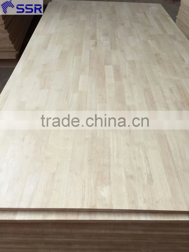 Rubber wood finger joint board for Europe market/rubber wood panel