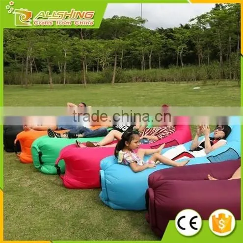 Wholesale Inflatable Lounger Outdoor or Indoor Air Sleep Sofa Couch Portable Furniture Waterproof Nylon Fabric Sleeping Compress