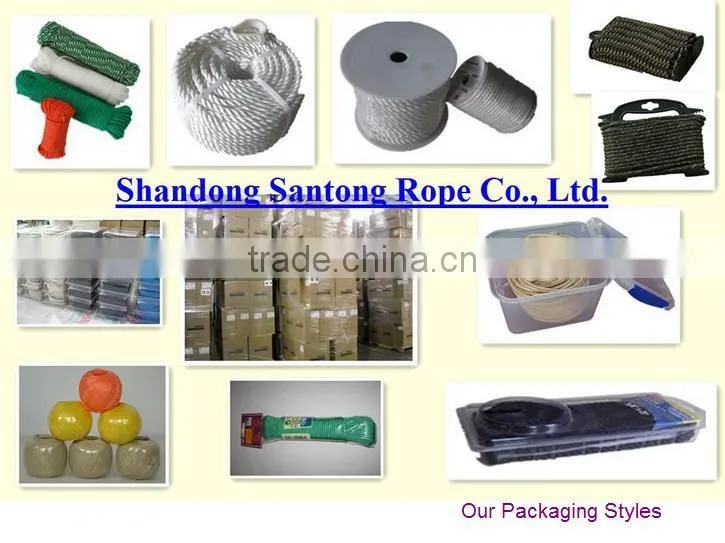 4mm polypropylene braided rope with tracer