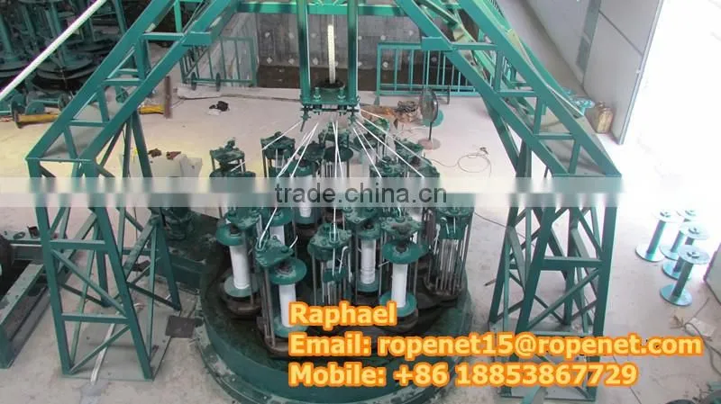 braided hawser rope machine/hawser machine for making rope of multifilament,nylon,dyneema: https://youtu.be/flTrF7Bg4NY