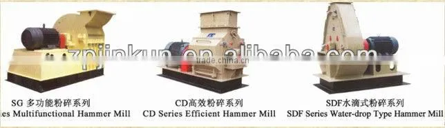 Multifuctional Wood Hammer Mill/Wood Strip Crusher fow Wood Powder