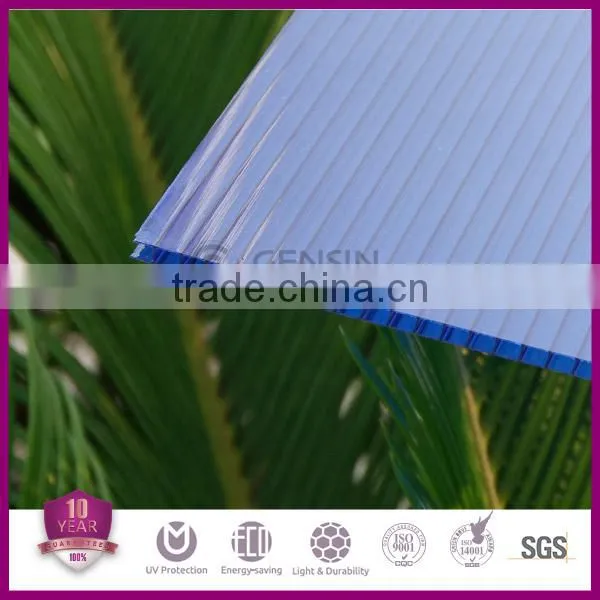 Polycarbonate Panel / Polycarbonate Hollow Sheet Good Choice for Roofing Energy Saving