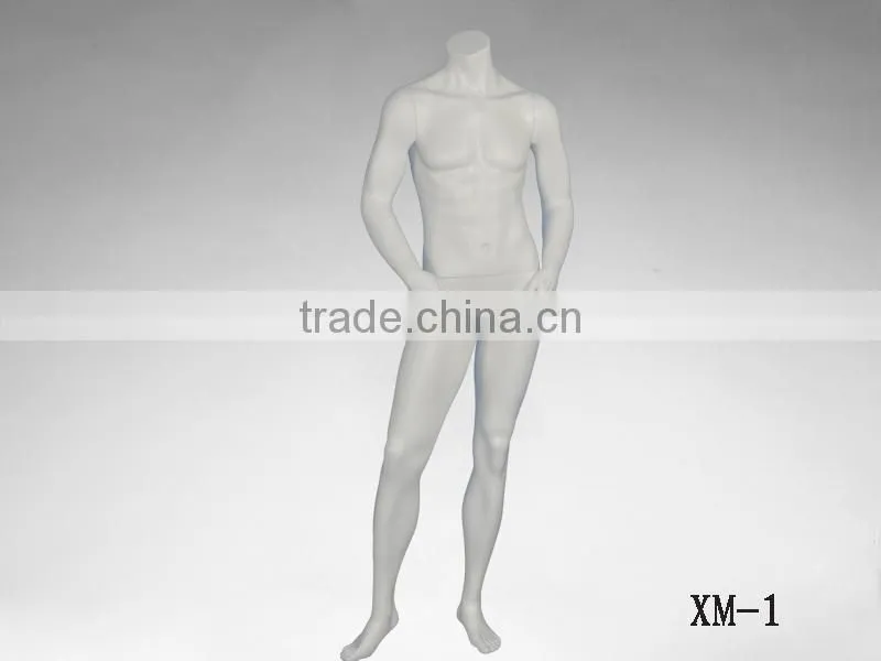 Window display full body dummy headless male mannequin for sale