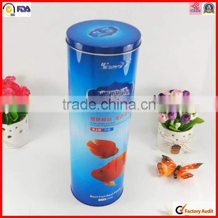 top grade round wine gift metal tin can