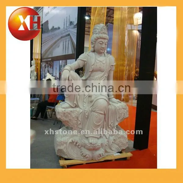 Hand carved sitting life size buddha statue for garden decoration
