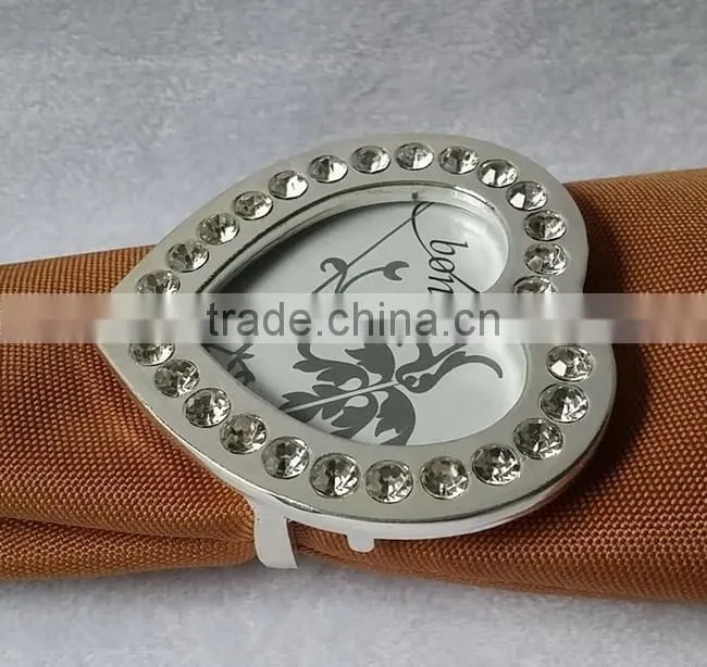 jeweled napkin ring with photo ,wedding napkin rings