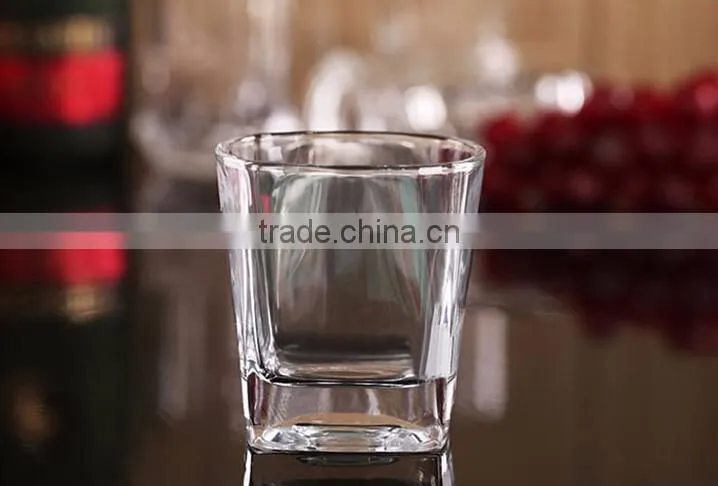 Glassware Elegent Heavy Base Collection, Square Shot Glass Clear