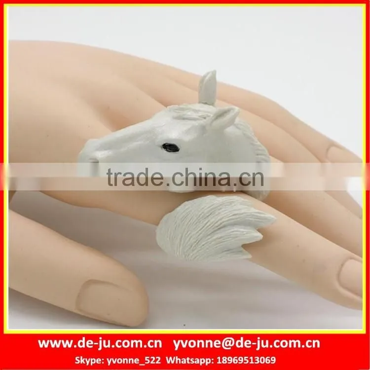 Red Hair Horse Girls Finger Rings