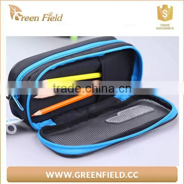 fashion fabric pencil bag double layer canvas pancil case