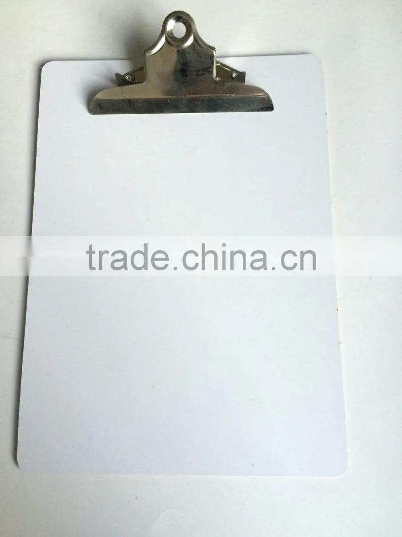 A4 MDF white clipboard with special butterfly clip