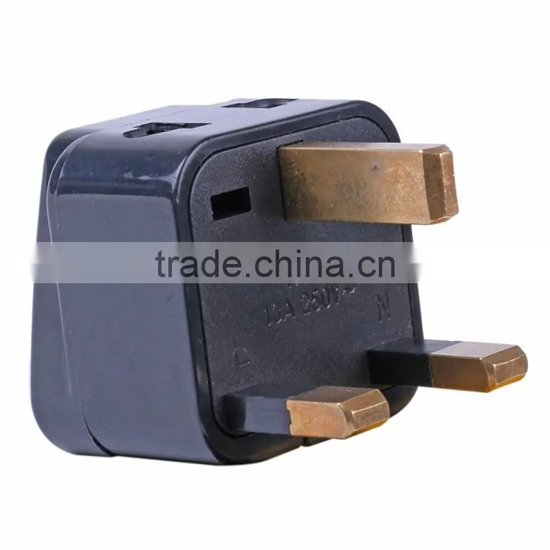 UK 3 flat pins 13A 250V AC Universal Accessory 2 sockets electrical power plug WDI-7