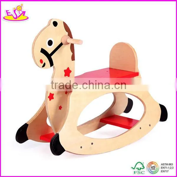 2017 New kids wooden rocking horse for kids,solid wooden horse for children W16D021-x