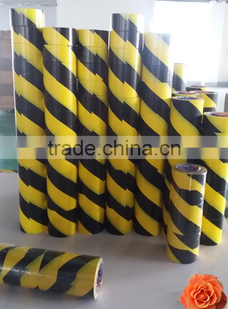 Black and yellow pvc underground warning tape