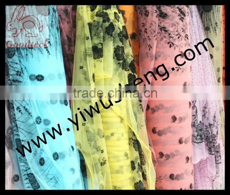 Beautiful nylon floral tutu tulle, 100% nylon tutu tulle, wedding decoration