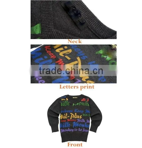 2015 colorful knitting pattern child clothing autumn