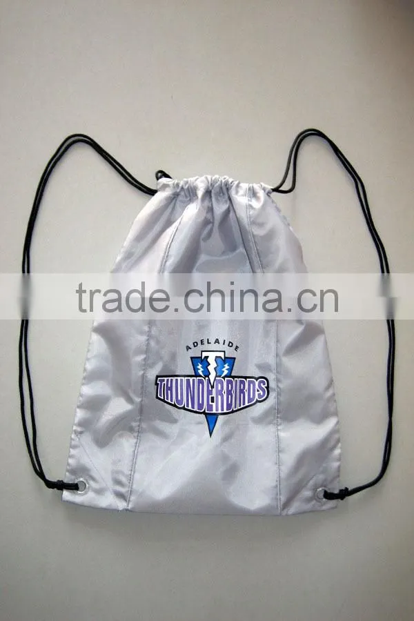 Promotional polyester drawstring bag