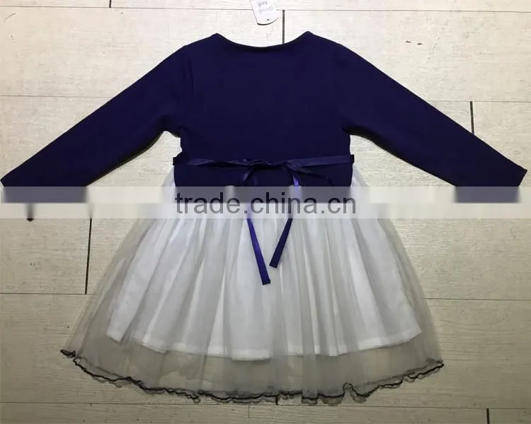 2017 Hotsale Boutique Children's Clothing Spring and Autumn Long-sleeved Girl Dress for 2-8years Kids