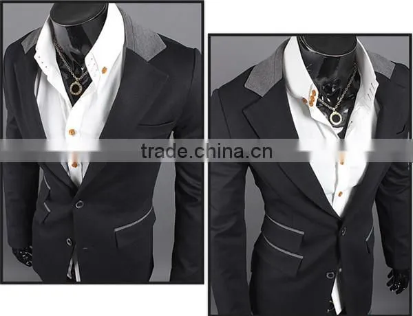 High quality balck and gary 2 colors for choice cheap price mens grey blazer