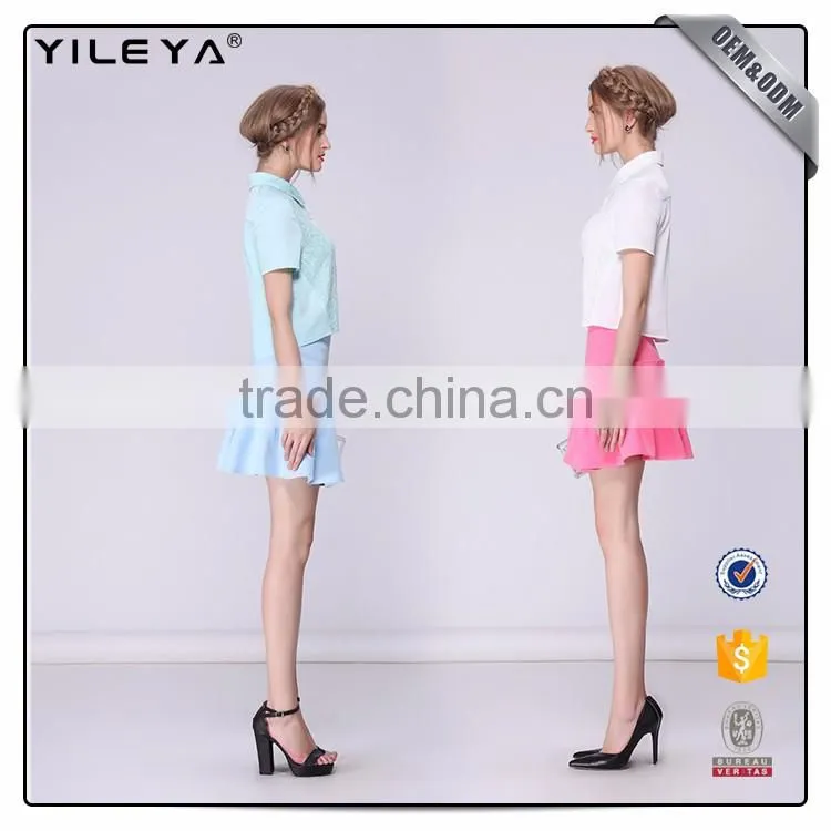 Oem Services High Waist A Line Pleated Skirt Ladies