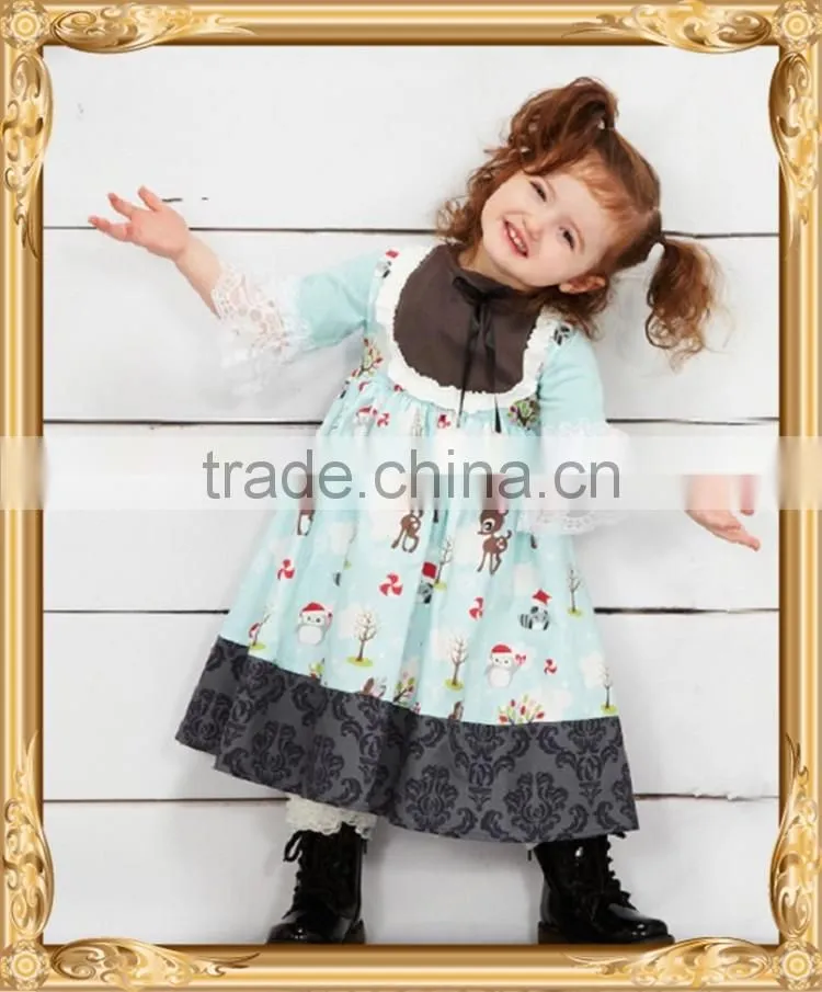 Thanksgiving day girls remake boutique outfits back to school outfits turkey embroidered top&polka dots ruffle pants sets