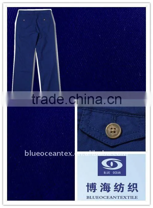 satin fabrics textile 98%cotton/2%spandex stretch satin/twill 32x32+40d/190x80 solid dyed+ Teflon finished 57/8"
