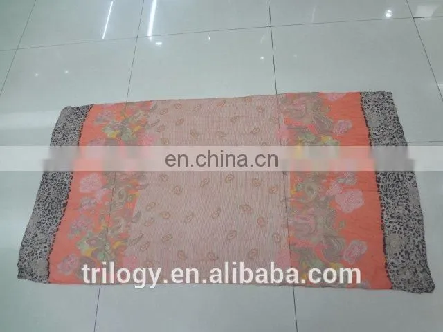 New Style Hot Sexy Latest Chiffon Scarf Designs Leopard Fashion Scarf Shawl