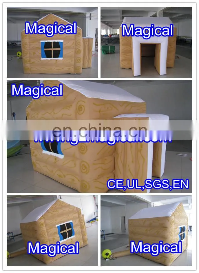 small inflatable red house for christmas use/ christmas house tent
