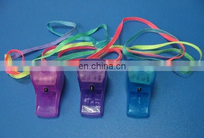 plastic LED flashing light Whistle