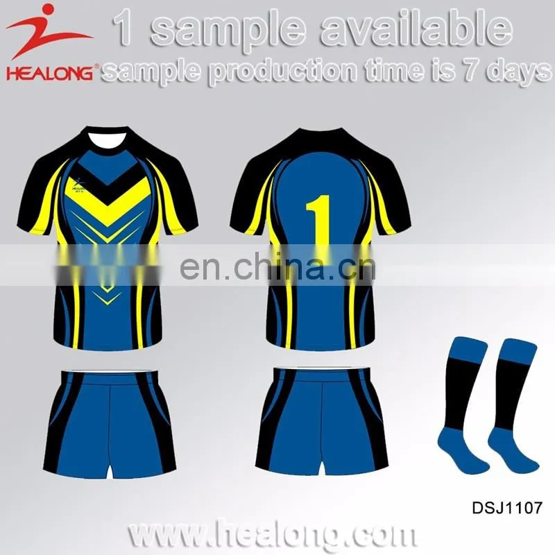Healong Dye-Sub Digital Sublimation Custom Rugby Singlets