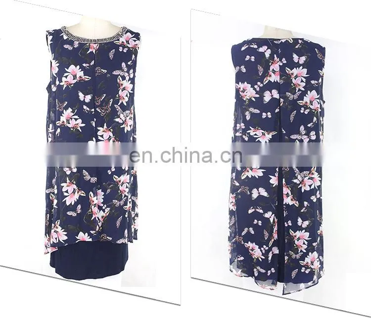 2017 New Woman clothing European style Sleeveless embroidered neck blouse For middle age woman
