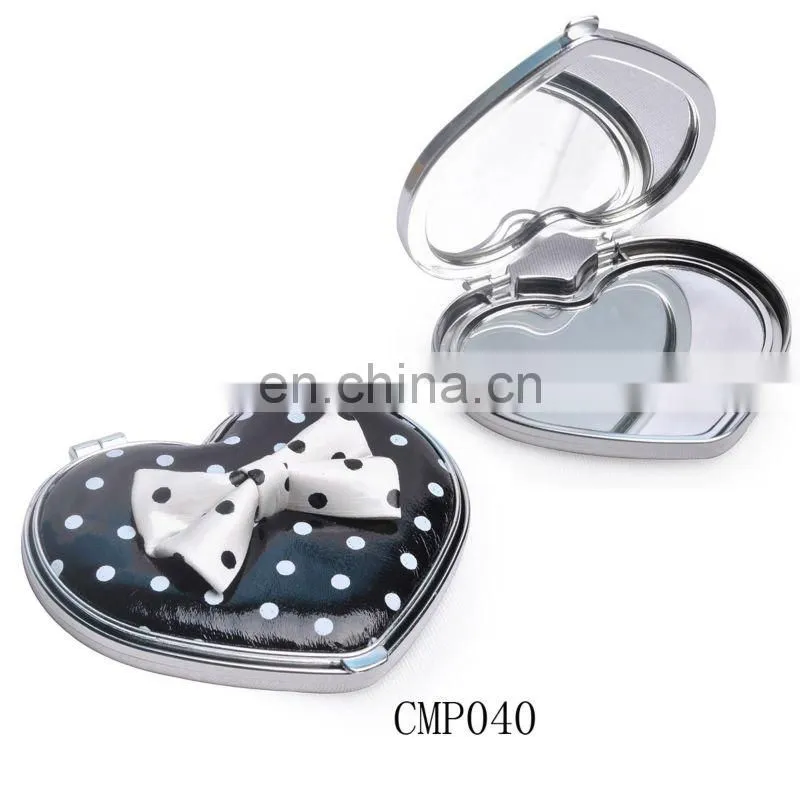 plastic lovely cosmetic mirror with bowknot