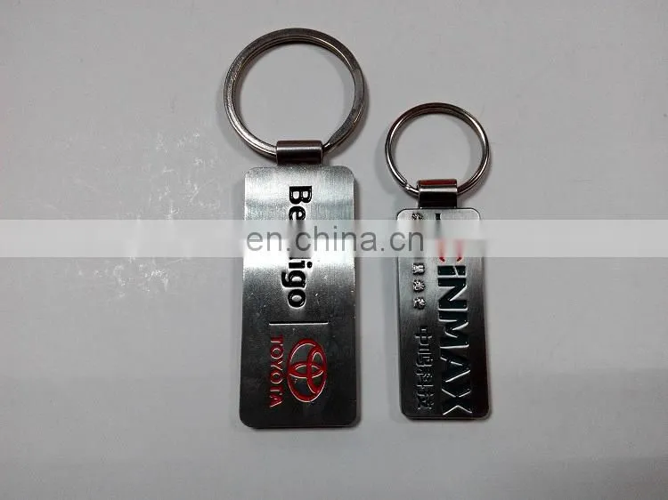 Custom double side mental key chain zinc alloy car key chain