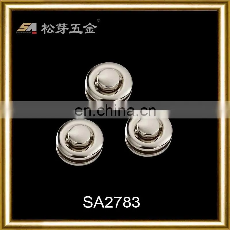 Fashion Round Locks For Woman's Handbag, Plated Push Lock for handbag, Zinc Alloy Push Locks For Handbag