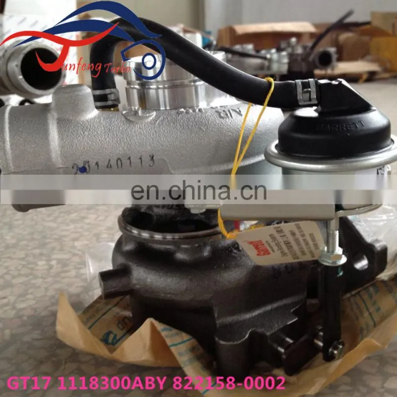 GT17 Turbocharger 1118300ABY 822158-0002 822158-5002 4JB1 engine turbo for JAC cars