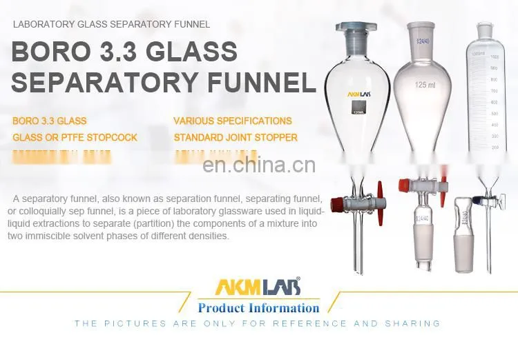 AKM LAB Glass Cylinder Shape Separating Funnel With Graduation