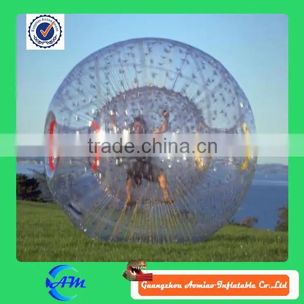 1.0mm PVC transparent inflatable hop balls , zorb ball for people,inflatable body zorb ball