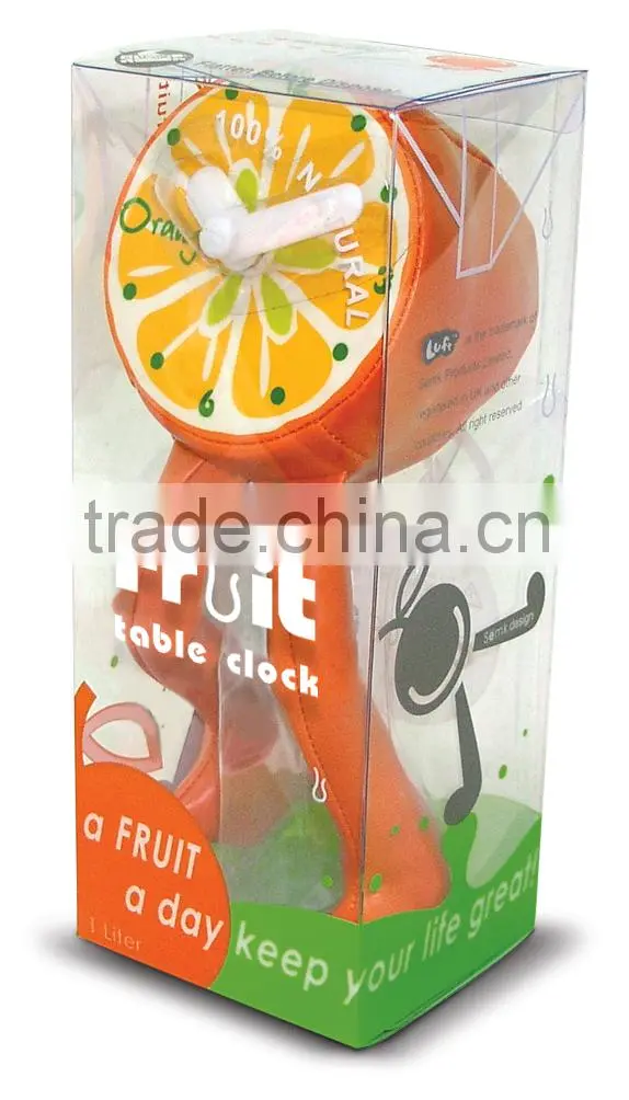 Novelty plastic table clock cute leather table clock