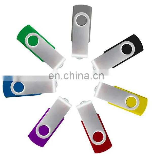 Factory hot selling swivel u disk customized Logo plastic pendrive 16g 32gb Twister USB Flash Drive