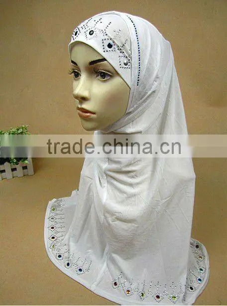 A416 Newest colorful crystal/sequin 70*60cm 2pcs HIJAB
