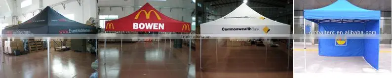 40mm Aluminum Fold Tent 10ft X 20 ft With All Metal Connectors, Custom Print Canopy& Valance,1 full wall & 1 half side wall