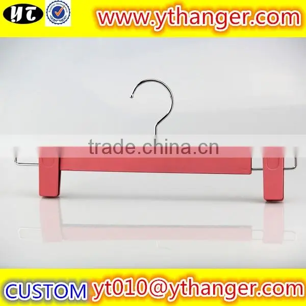 YY0442 pink rubber coated hanger for women clothes rubber paint plastic hanger