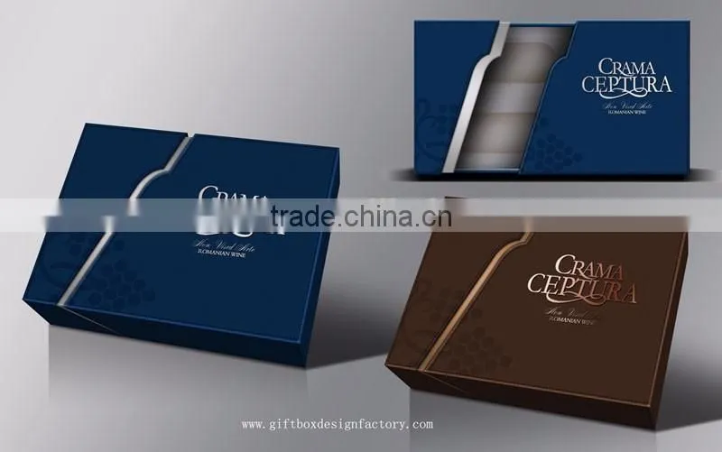 Wholesale Luxury paper packaging wine gift box