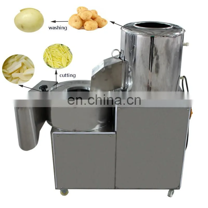 Automatic Potato Peeling Machine Potato Cleaning Machine And Cutting Machine With High Quality.